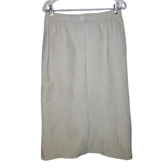 3 Piece Lot Suede Skirts Blue Red Tan Zip Up Back Pockets - Picture 11 of 12